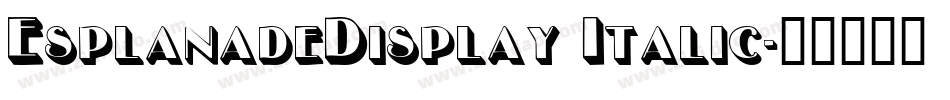 EsplanadeDisplay Italic字体转换